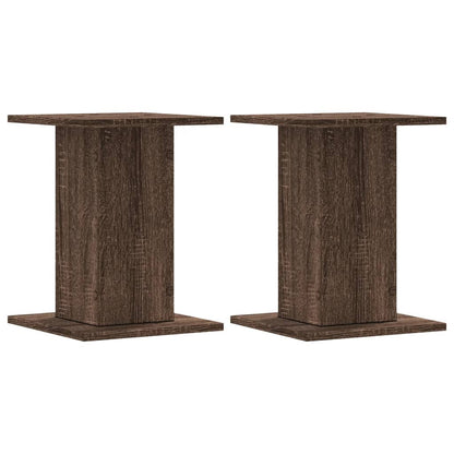 Supporti Altoparlanti 2 pz Marrone 30x30x40cm Legno Multistrato