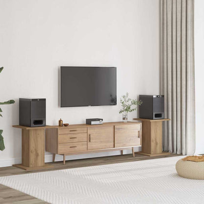 Supporti Altoparlanti 2 pz Rovere 30x30x40 cm in Multistrato