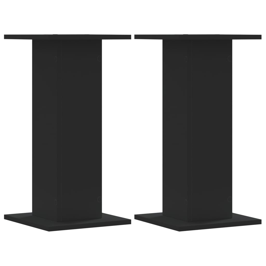 Supporti Altoparlanti 2 pz Neri 30x30x40cm in Legno Multistrato