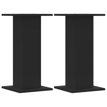 Supporti Altoparlanti 2 pz Neri 30x30x40cm in Legno Multistrato