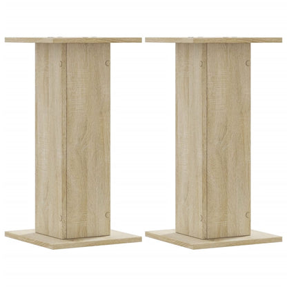 Supporti Altoparlanti 2 pz Rovere 30x30x40 cm in Multistrato