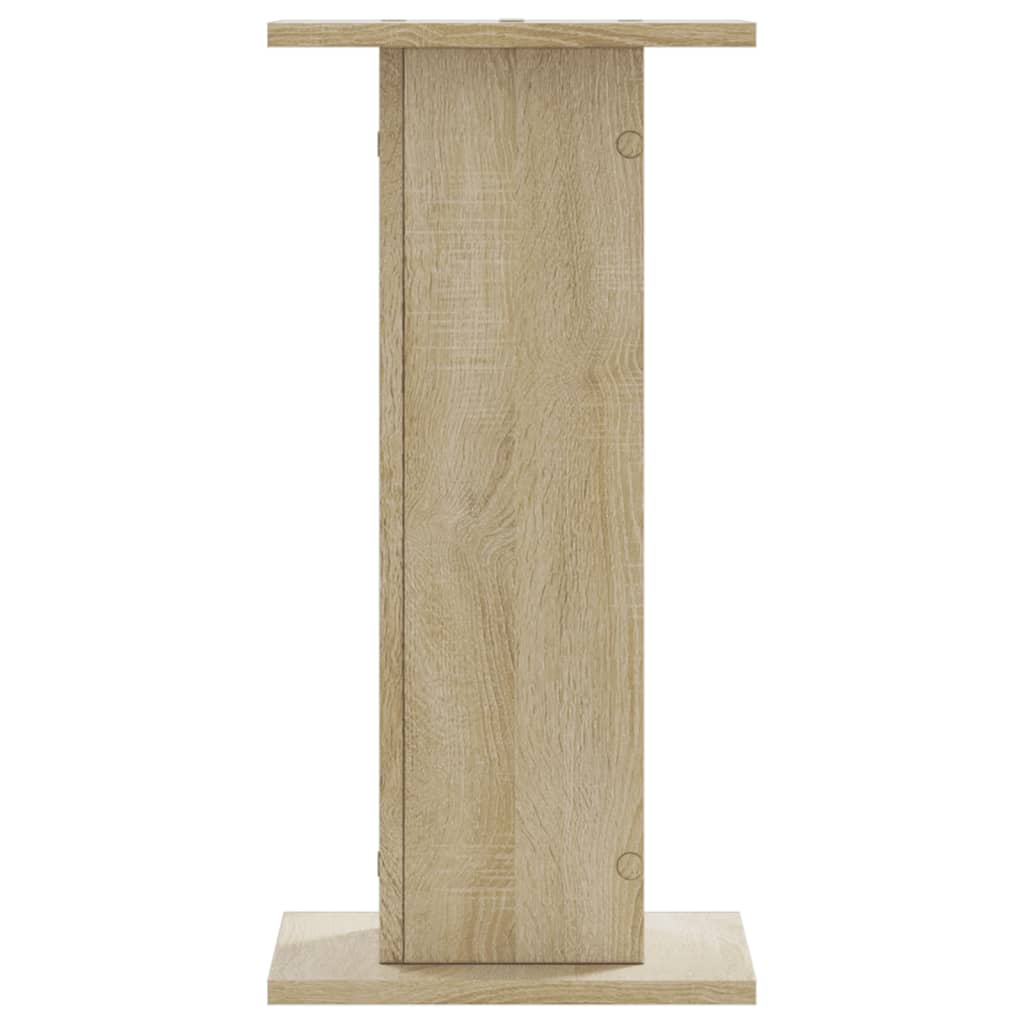 Supporti Altoparlanti 2 pz Rovere 30x30x40 cm in Multistrato