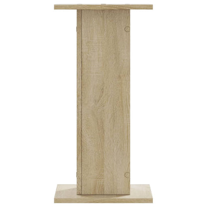 Supporti Altoparlanti 2 pz Rovere 30x30x40 cm in Multistrato