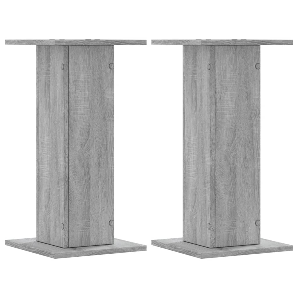 Supporti Altoparlanti 2 pz Grigio 30x30x40 cm in Multistrato