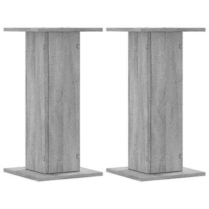 Supporti Altoparlanti 2 pz Grigio 30x30x40 cm in Multistrato