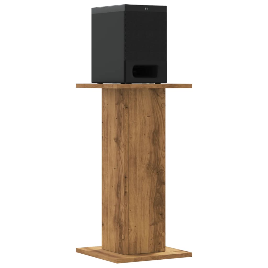 Supporti Altoparlanti 2 pz Rovere 30x30x60 cm in Multistrato