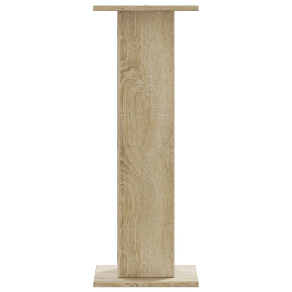 Supporti Altoparlanti 2 pz Rovere 30x30x80 cm in Multistrato