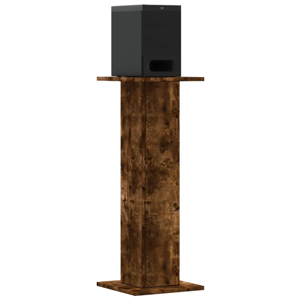 Supporti Altoparlanti 2 pz Rovere 30x30x80 cm Legno Multistrato