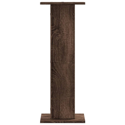 Supporti Altoparlanti 2 pz Marrone 30x30x80cm Legno Multistrato