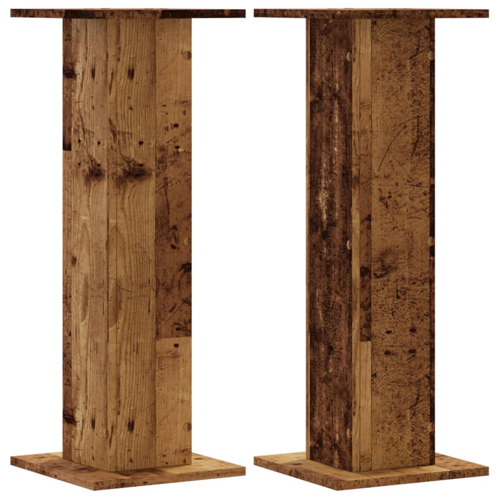 Supporti Altoparlanti 2 pz Legno 30x30x80 cm Legno Multistrato