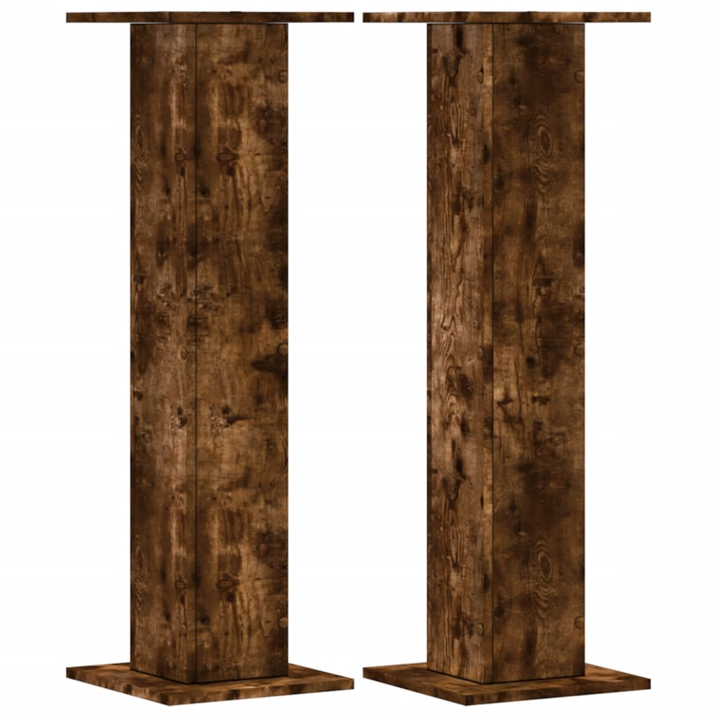 Supporti Altoparlanti 2 pz Rovere 30x30x95 cm Legno Multistrato