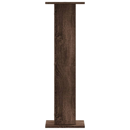 Supporti Altoparlanti 2 pz Marrone 30x30x95cm Legno Multistrato