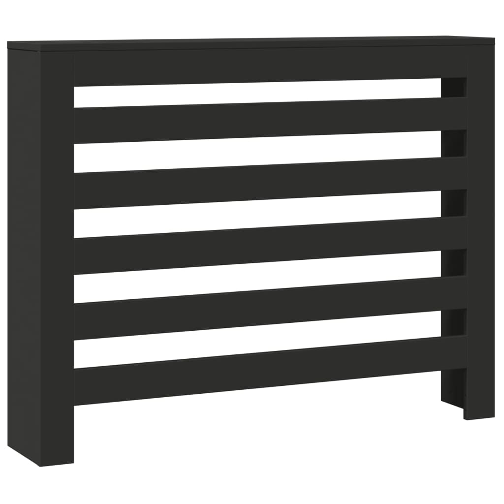 Copertura Termosifone Nera 104x20x82 cm Legno Multistrato