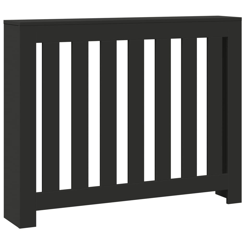 Copertura Termosifone Nera 104x20x82 cm Legno Multistrato