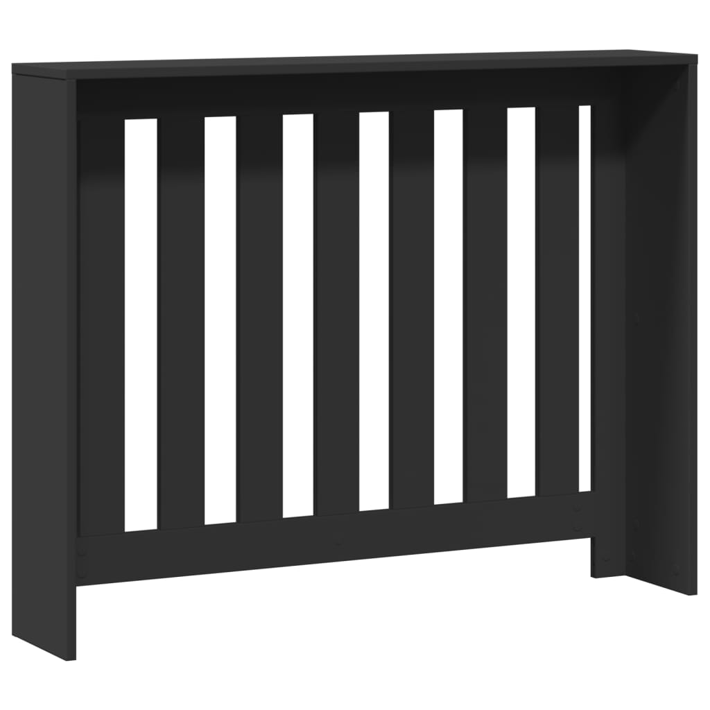 Copertura Termosifone Nera 104x20x82 cm Legno Multistrato