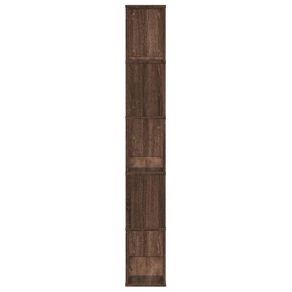 Libreria 5 Ripiani Rovere Marrone 80,5x23,5x162,5cm Multistrato