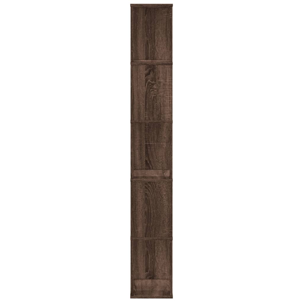 Libreria 5 Ripiani Rovere Marrone 45x23,5x162,5cm Multistrato