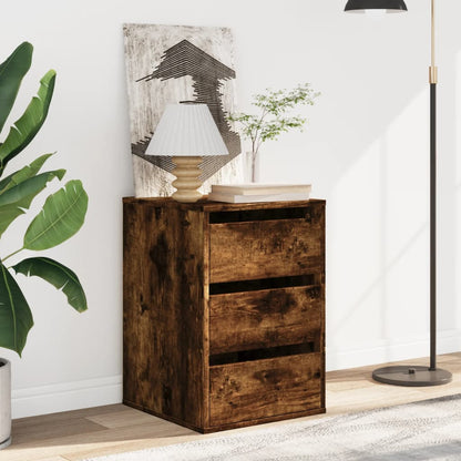 Cassettiera Angolare Rovere Fumo 40x41x58cm Legno Multistrato