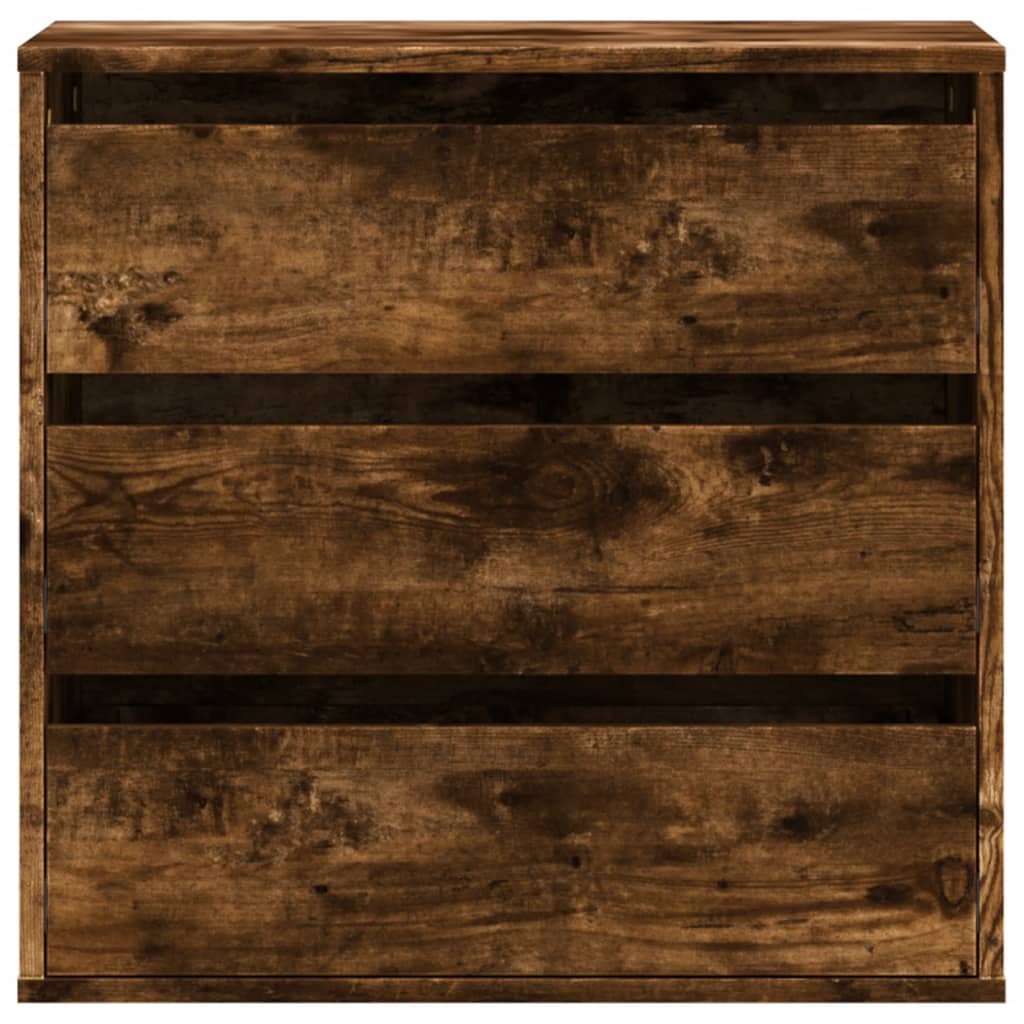 Cassettiera Angolare Rovere Fumo 60x41x58cm Legno Multistrato