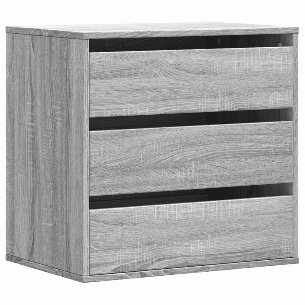 Cassettiera Angolare Grigio Sonoma 60x41x58cm Legno Multistrato