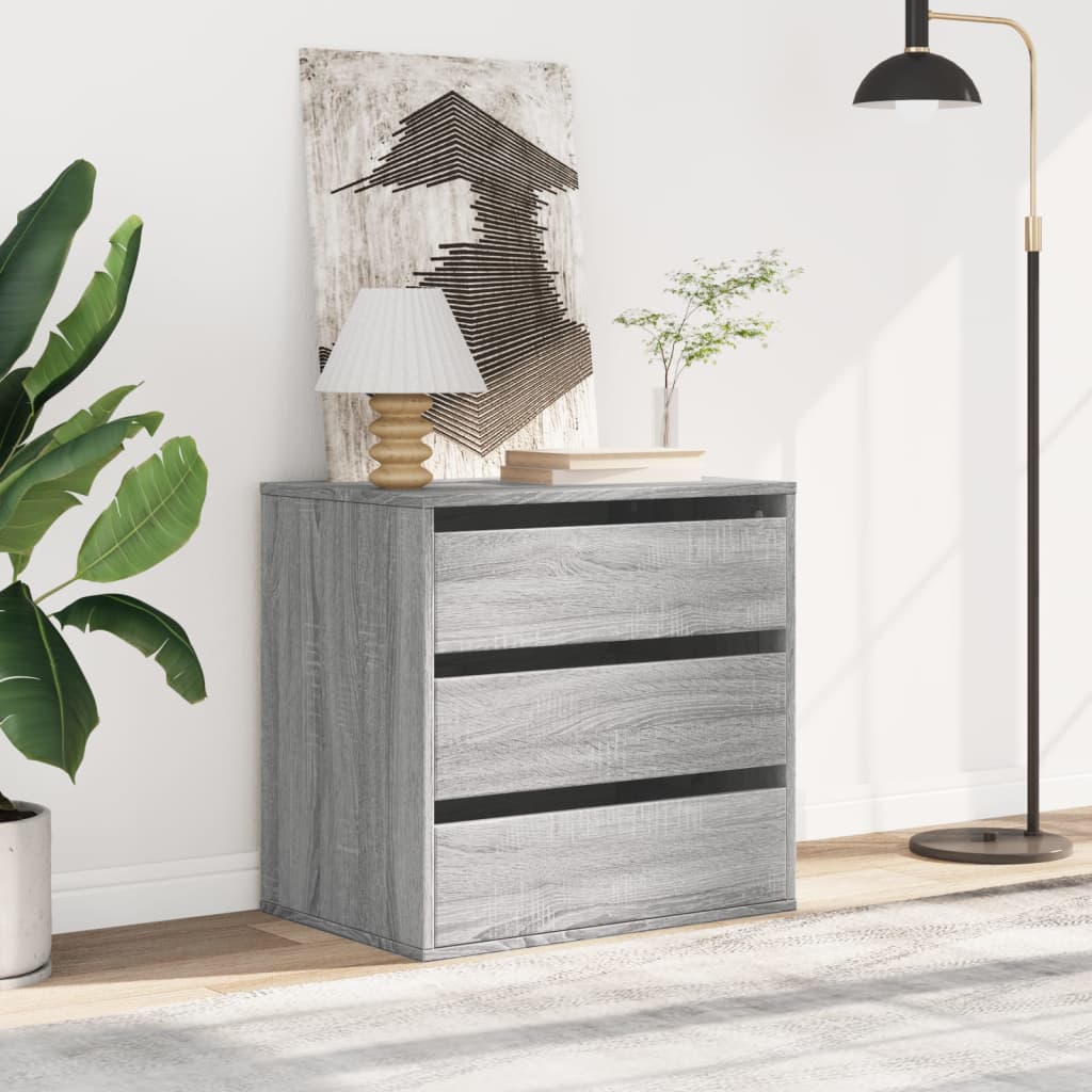 Cassettiera Angolare Grigio Sonoma 60x41x58cm Legno Multistrato