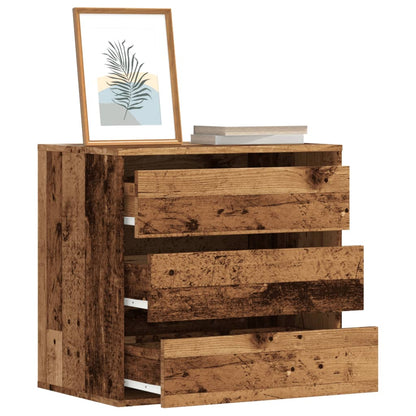 Cassettiera Angolare Legno Antico 60x41x58 cm Legno Multistrato