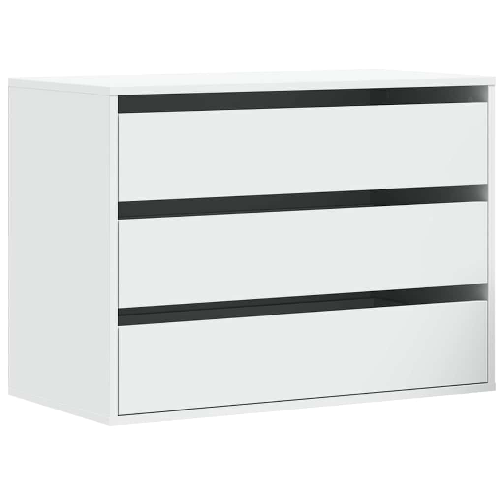 Cassettiera Bianca 80x41x58 cm in Legno Multistrato
