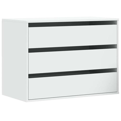 Cassettiera Bianca 80x41x58 cm in Legno Multistrato