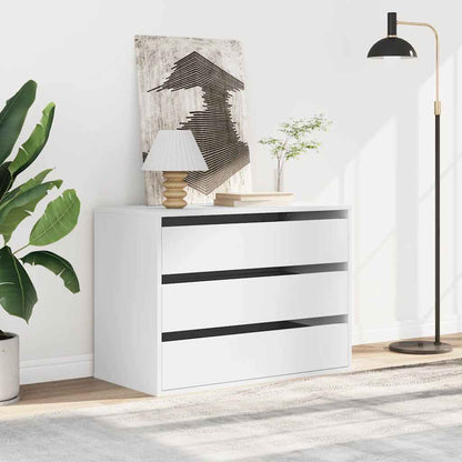 Cassettiera Bianca 80x41x58 cm in Legno Multistrato