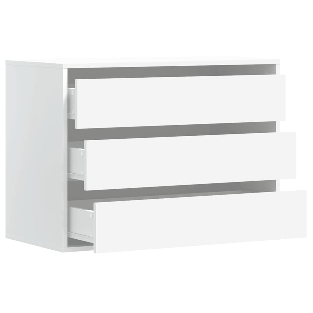 Cassettiera Bianca 80x41x58 cm in Legno Multistrato