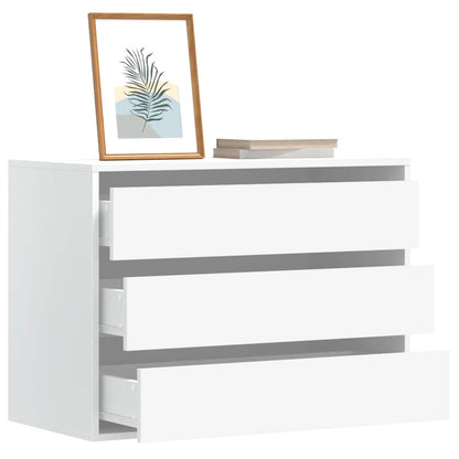 Cassettiera Bianca 80x41x58 cm in Legno Multistrato