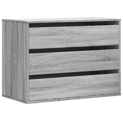Cassettiera Angolare Grigio Sonoma 80x41x58cm Legno Multistrato