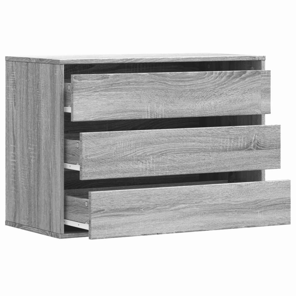 Cassettiera Angolare Grigio Sonoma 80x41x58cm Legno Multistrato