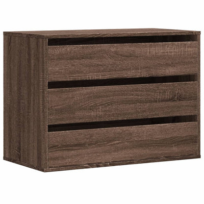 Cassettiera Angolo Rovere Marrone 80x41x58cm Legno Multistrato
