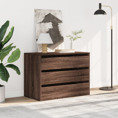 Cassettiera Angolo Rovere Marrone 80x41x58cm Legno Multistrato