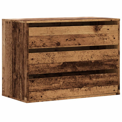 Cassettiera Angolare Legno Antico 80x41x58 cm Legno Multistrato