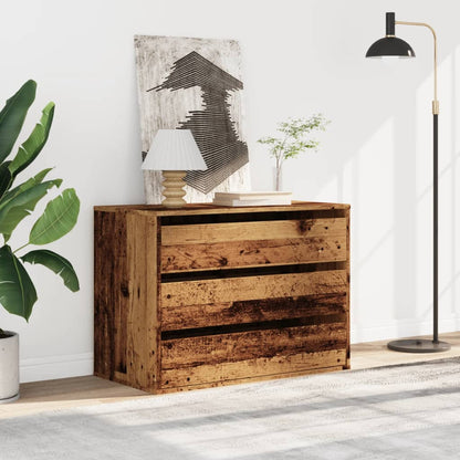 Cassettiera Angolare Legno Antico 80x41x58 cm Legno Multistrato