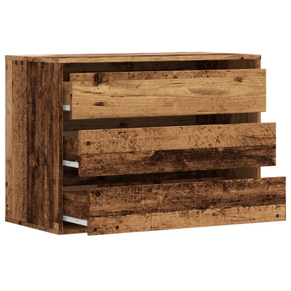 Cassettiera Angolare Legno Antico 80x41x58 cm Legno Multistrato