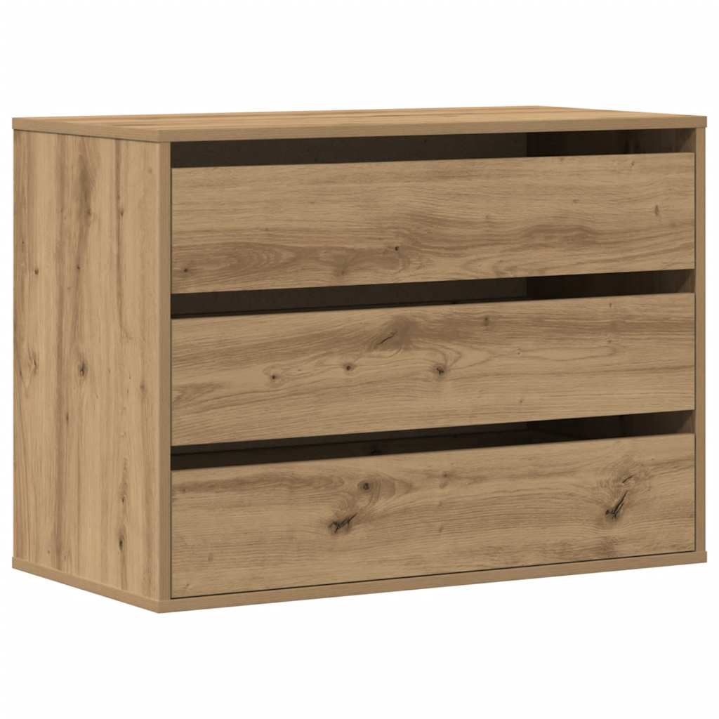 Cassettiera Angolare Rovere Artigianale 80x41x58cm Multistrato
