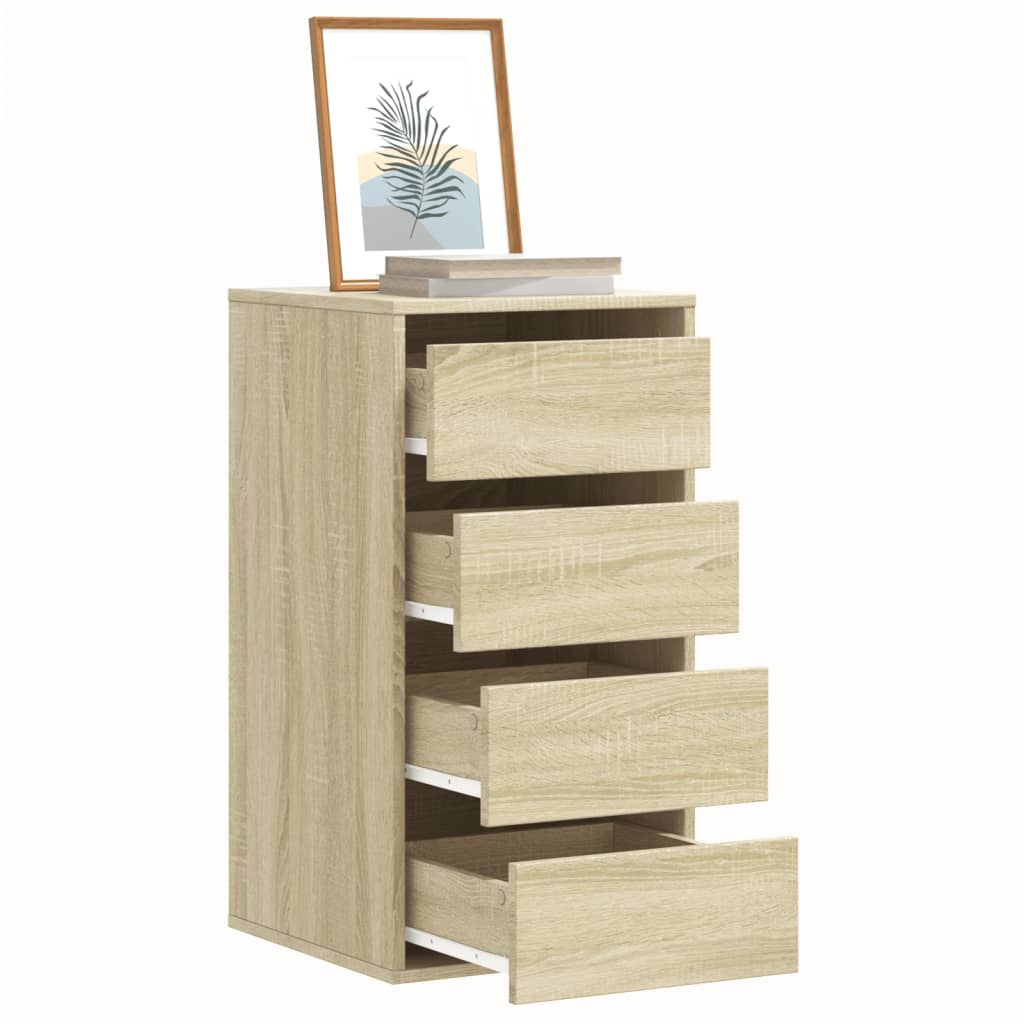 Cassettiera Angolare Rovere Sonoma 40x41x76cm Legno Multistrato