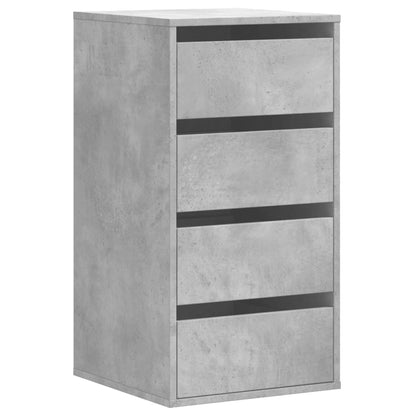 Cassettiera Angolo Grigio Cemento 40x41x76cm Legno Multistrato