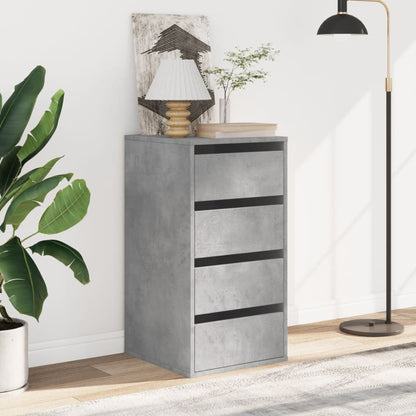 Cassettiera Angolo Grigio Cemento 40x41x76cm Legno Multistrato