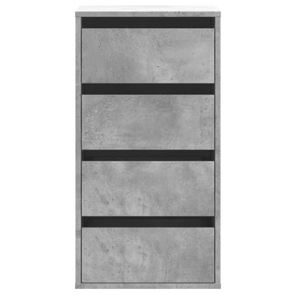Cassettiera Angolo Grigio Cemento 40x41x76cm Legno Multistrato