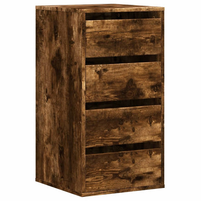 Cassettiera Angolare Rovere Fumo 40x41x76cm Legno Multistrato