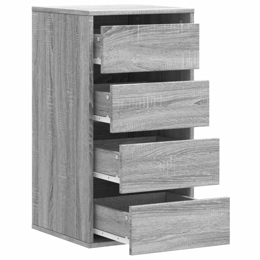 Cassettiera Angolare Grigio Sonoma 40x41x76cm Legno Multistrato
