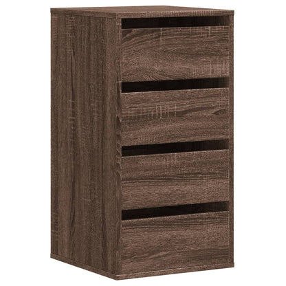 Cassettiera Angolo Rovere Marrone 40x41x76cm Legno Multistrato