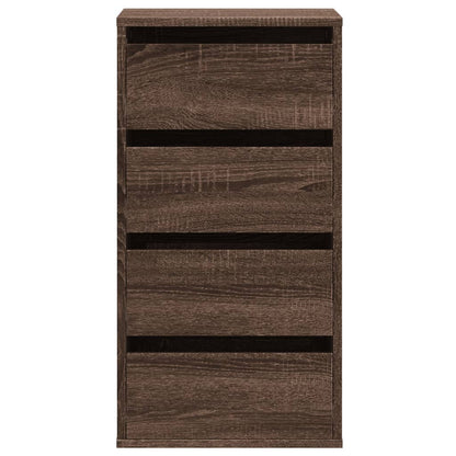 Cassettiera Angolo Rovere Marrone 40x41x76cm Legno Multistrato