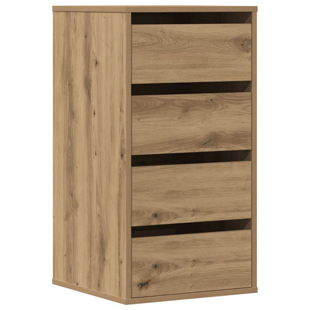 Cassettiera Angolare Rovere Artigianale 40x41x76cm Multistrato