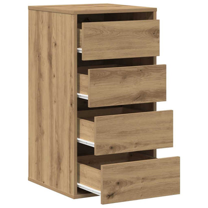 Cassettiera Angolare Rovere Artigianale 40x41x76cm Multistrato