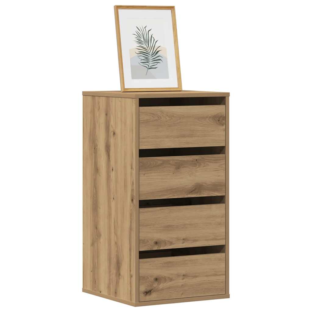Cassettiera Angolare Rovere Artigianale 40x41x76cm Multistrato